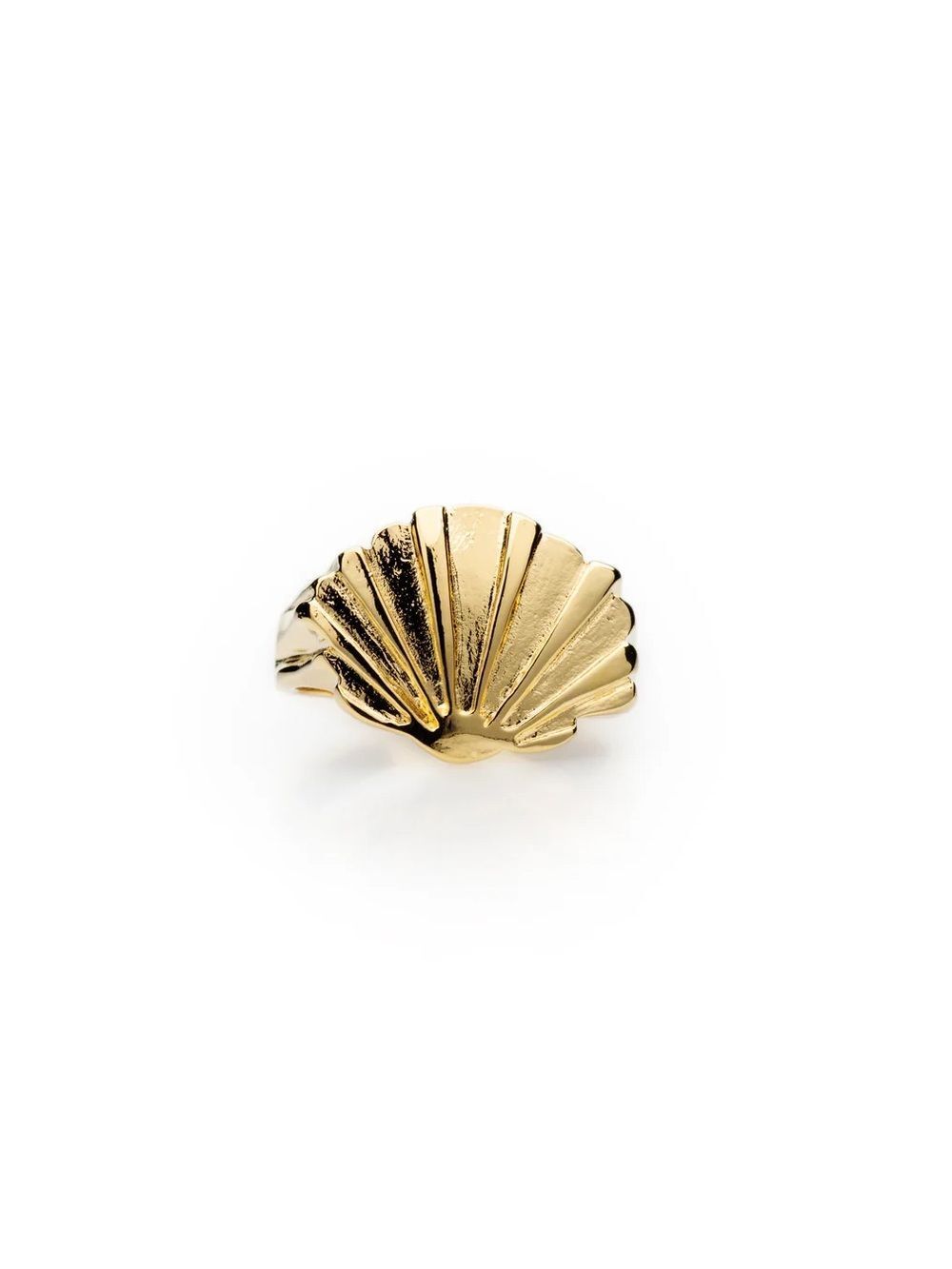 Size 6 - Gold Shell Ring - Women Jewelry